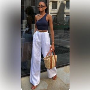 Ralph Lauren white linen pants